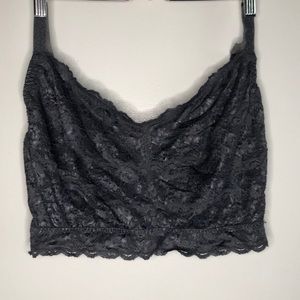 Barely worn Cosabella Say Never Curvy Sweetie Bralette in charcoal grey.